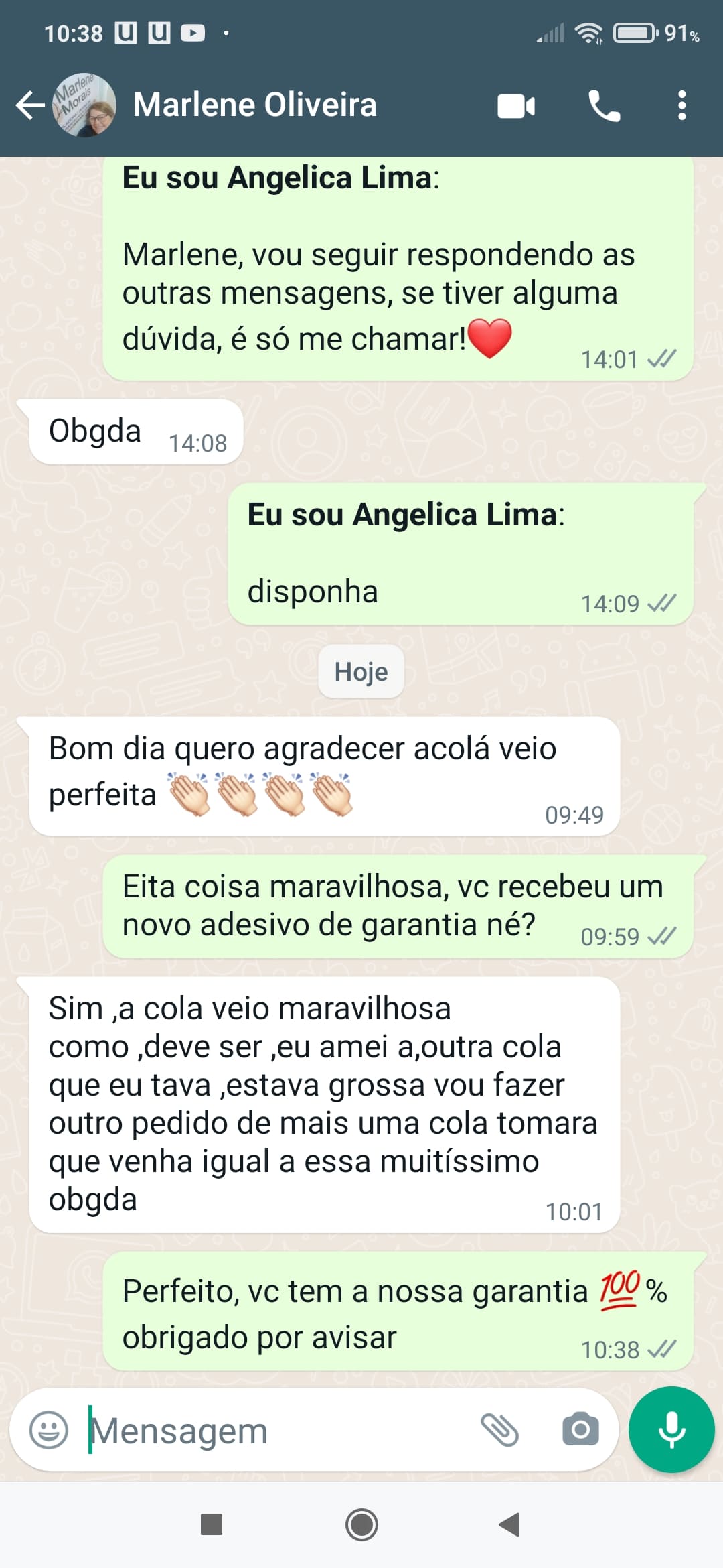 DEPOIMENTO ADESIVO - GARANTIA_