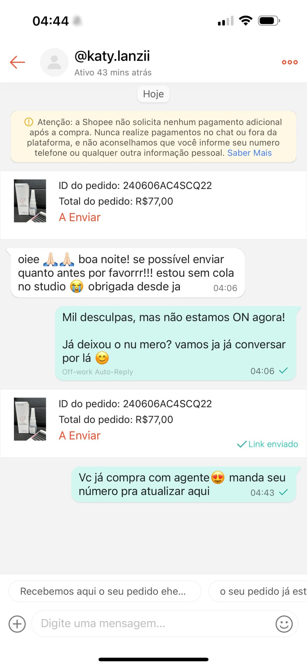 DEPOIMENTO ADESIVO - SEM COLA SHOPEE